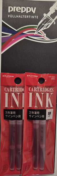 Platinum Dyestuff cartridge ink 4 x 1,2 ml  Red <Nachfüllpack>