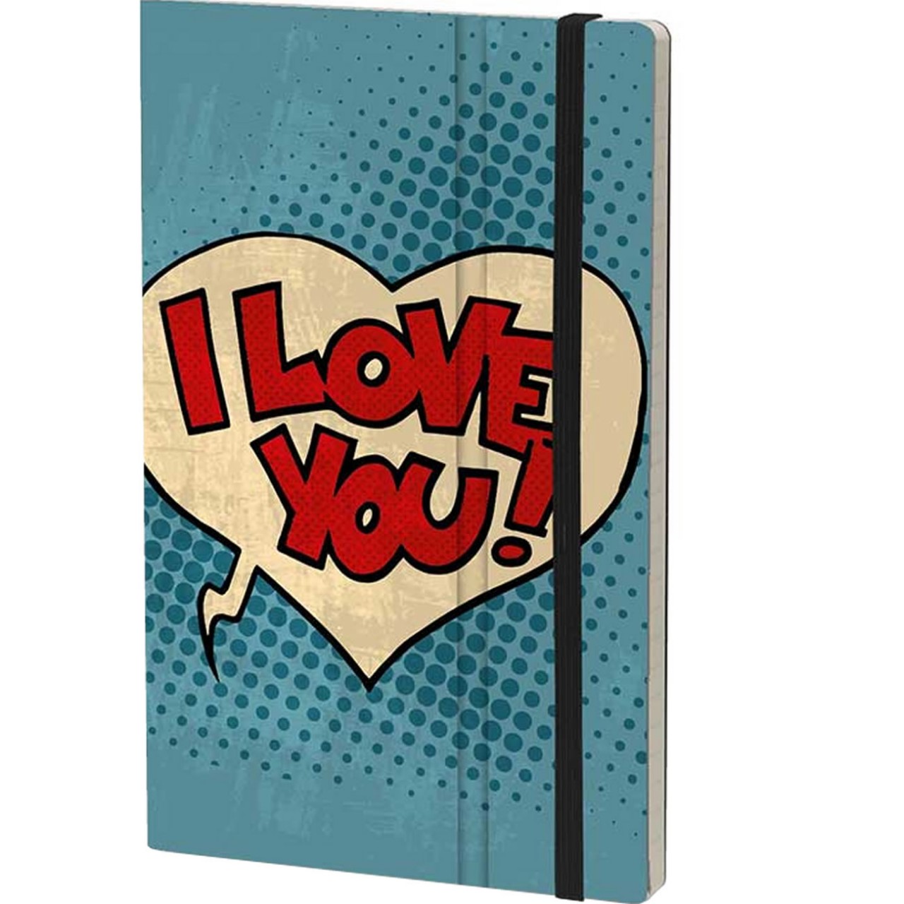 Stifflex Notizbuch POP 9 x 14 cm 144 S., I LOVE YOU!