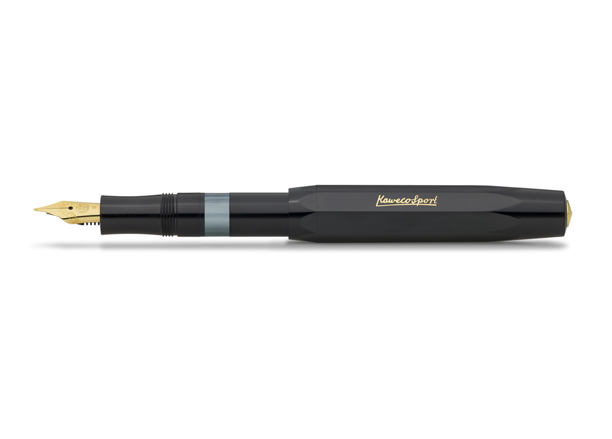 Kaweco Kolbenfüllhalter SPORT CLASSIC schwarz/gold BB