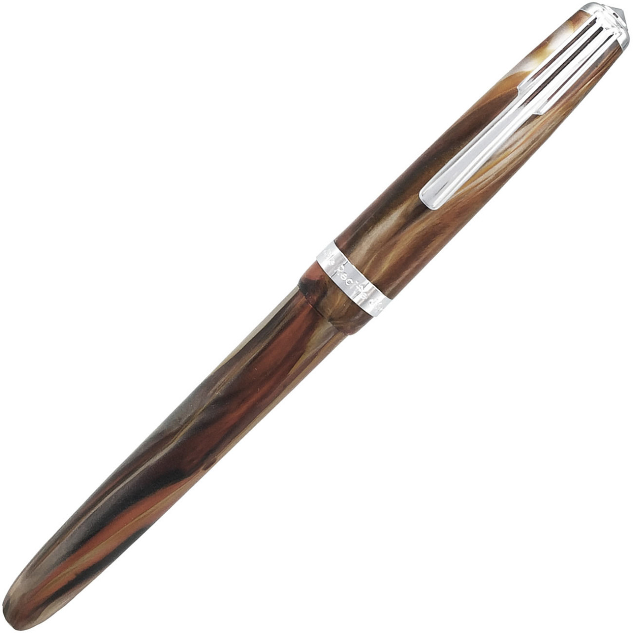 RECIFE AMBER TRAVELLER BROWN FOUNTAIN PEN BROAD