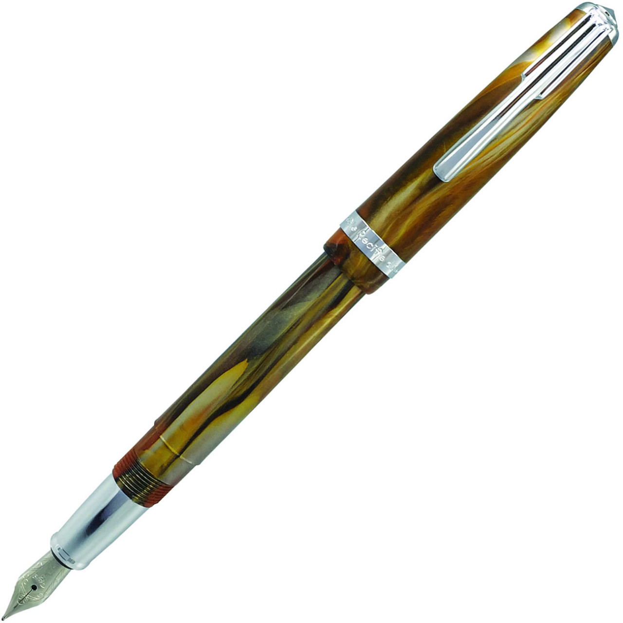 RECIFE AMBER TRAVELLER GOLD FOUNTAIN PEN MEDIUM