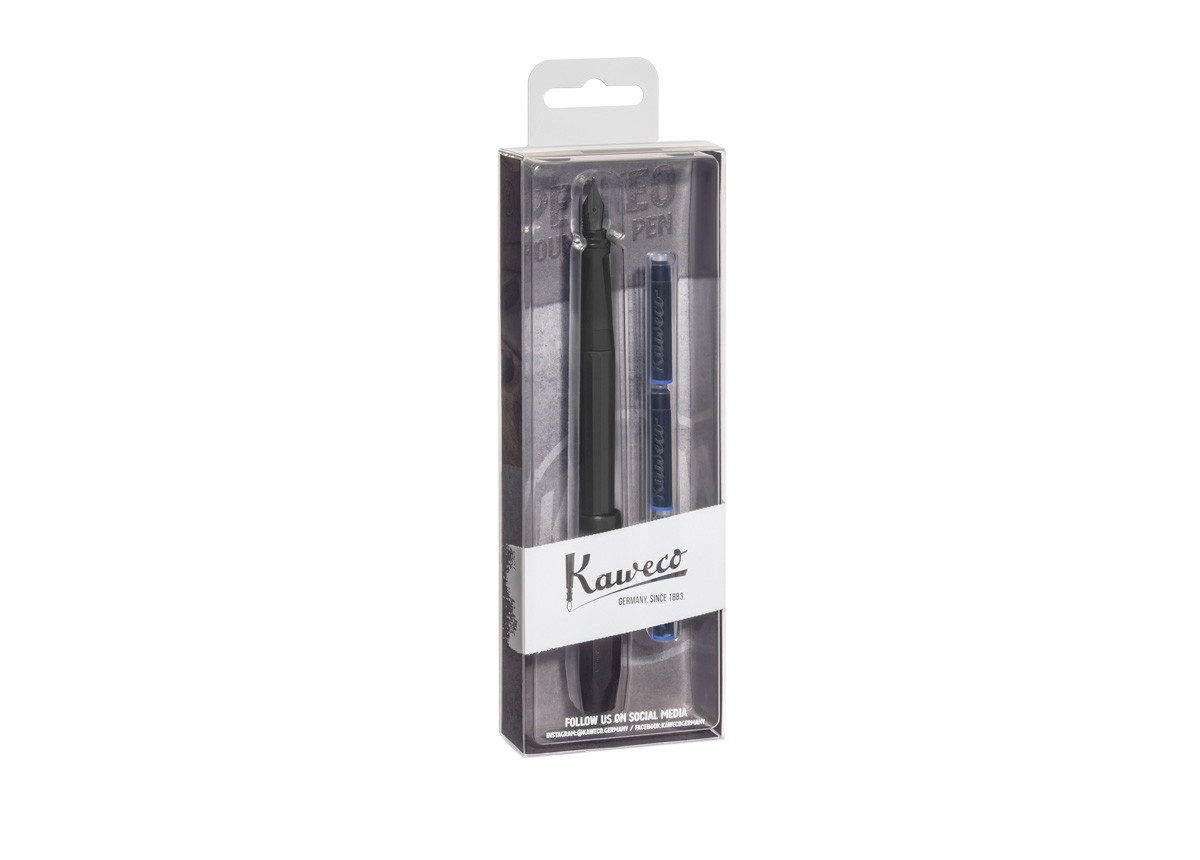 Kaweco PERKEO Füllhalter All Black M Blister (neu)