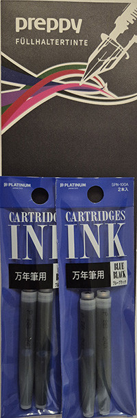 Platinum Dyestuff cartridge ink 4 x 1,2 ml  Blue Black <Nachfüllpack>