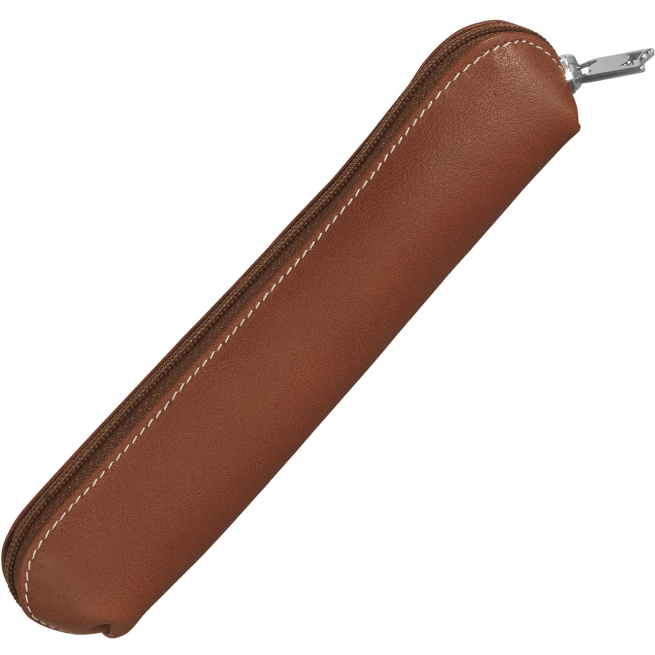 RECIFE SMALL SOFT PEN CASE W/ZIP * RIVIERA COGNAC