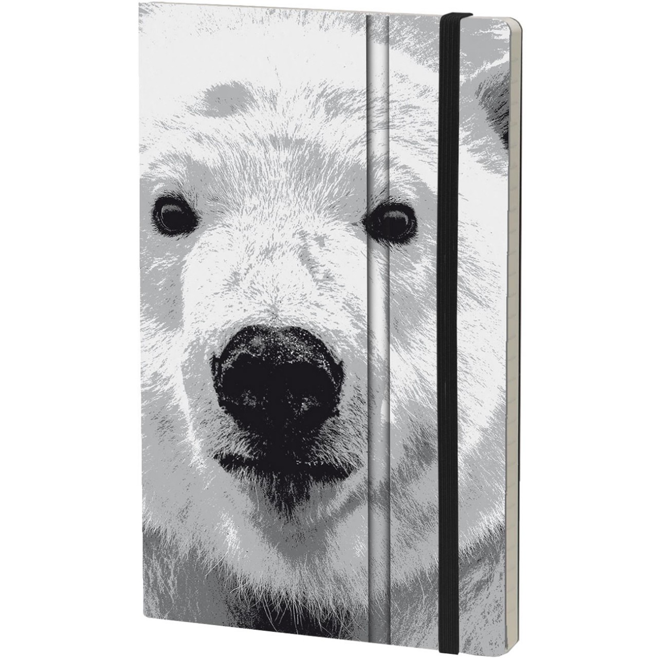 Stifflexible Notizbuch WILD PEARL 13 x 21 cm 192 S., POLAR BEAR
