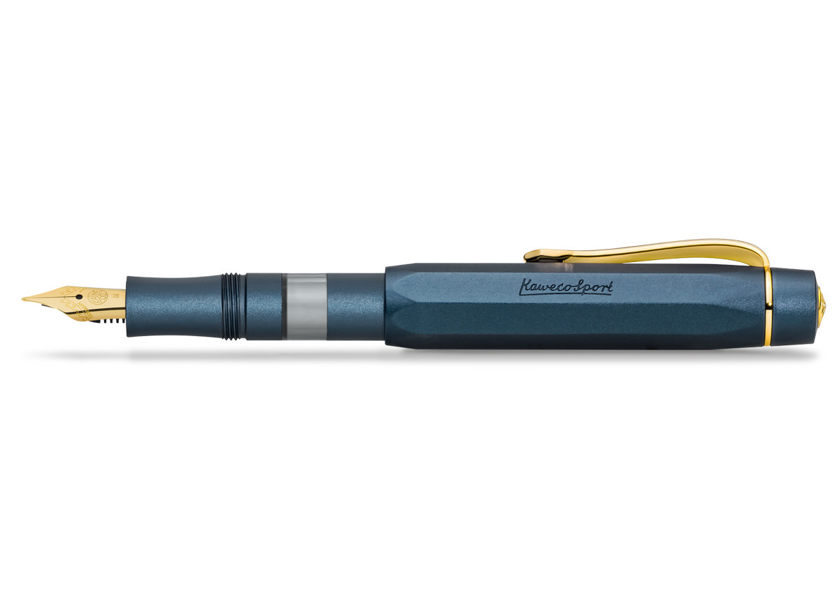 Kaweco Al SPORT Kolbenfüllhalter Starter Set navy B