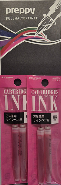 Platinum Dyestuff cartridge ink 4 x 1,2 ml  Pink <Nachfüllpack>